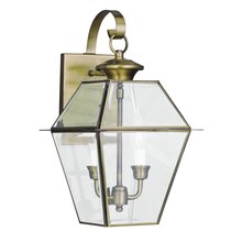 Livex Lighting 2281-01 Westover Outdoor Wall Lantern in Antique Brass 